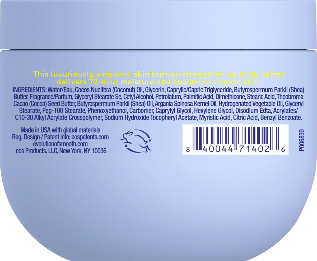eos Cashmere Whipped Oil Body Butter, Vanilla Cashmere, 72 Hour Weightless Moisture - FENGGESTORE20