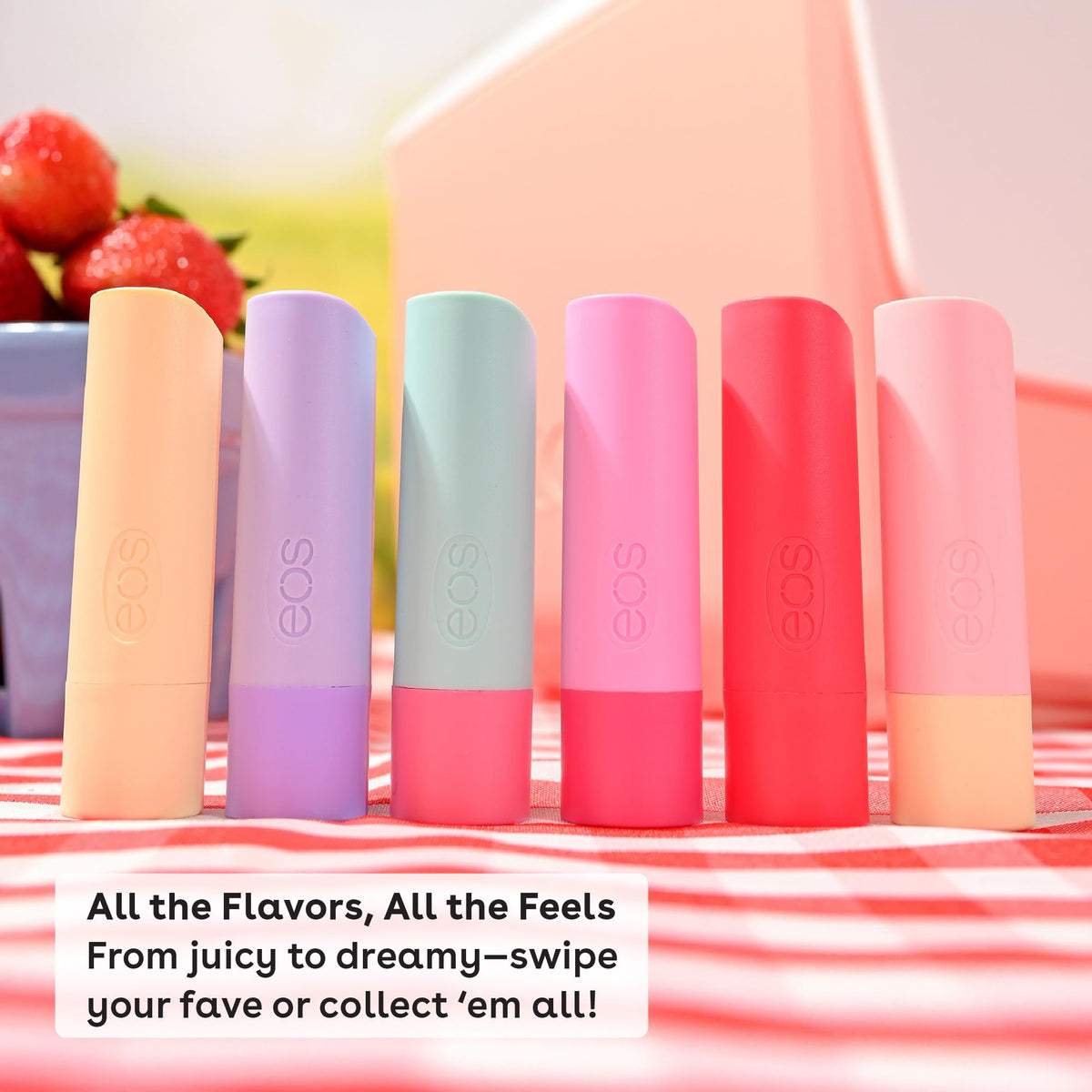 eos Natural Shea Lip Balm- Birthday Cake, eos lip balm, All-Day Moisture, Lip Care, Shea Butter, Moisturizing - FENGGESTORE20