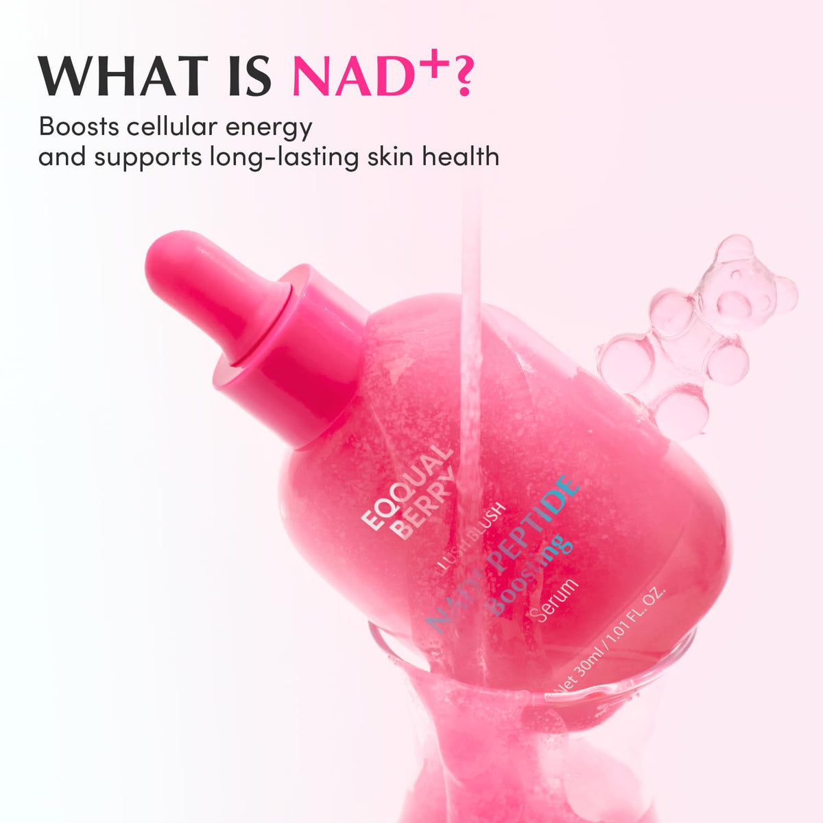 EQQUALBERRY NAD+ Peptide Boosting Serum – Niacinamide 2% + 14 Peptides + Vegan Collagen Anti-Aging Korean Skincare Face - FENGGESTORE20