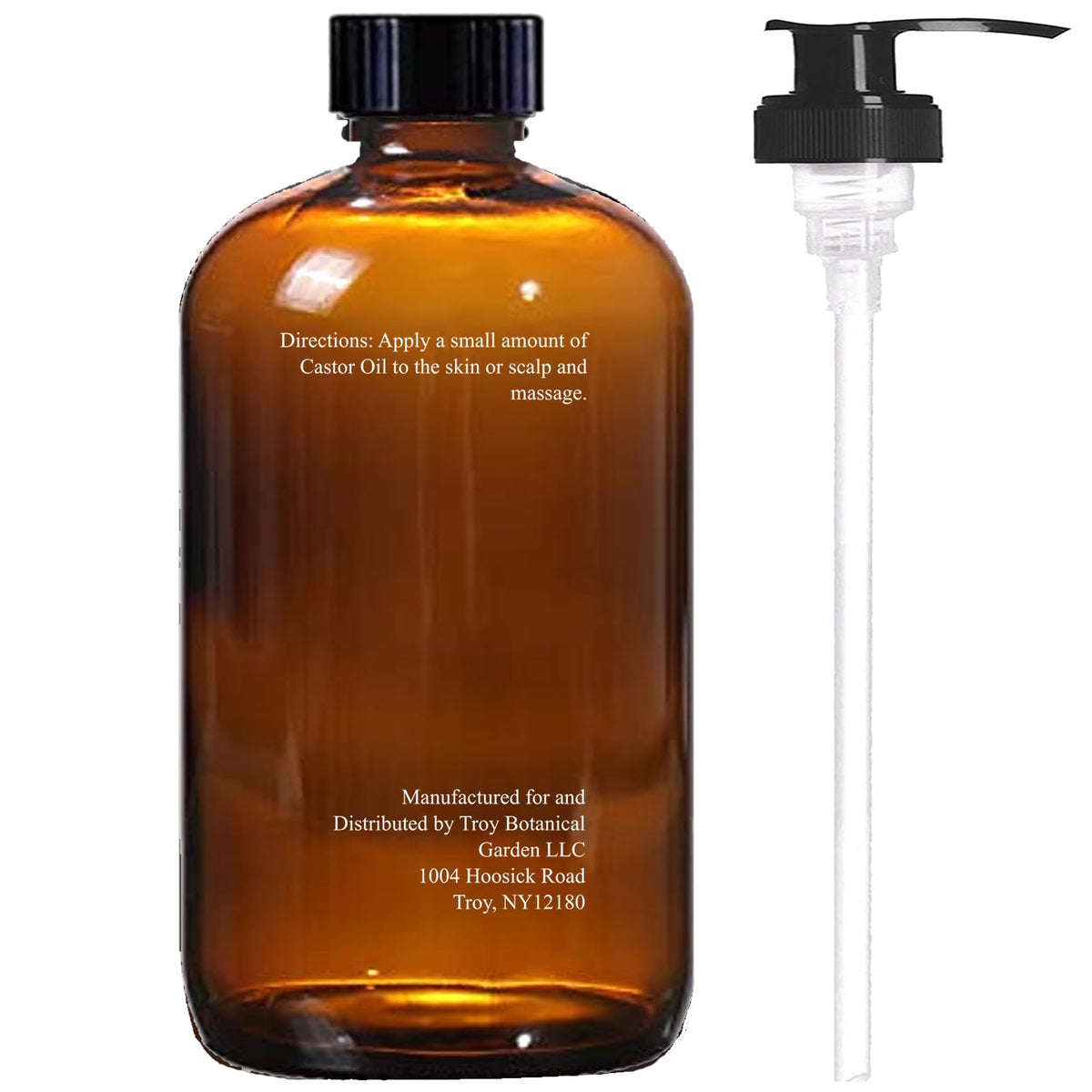 Essentially KateS Castor Oil 16 Fl Oz (Glass Bottle) - Original - A Huge Glass Bottle with a Pump - 100% Pure and Natural - FENGGESTORE20