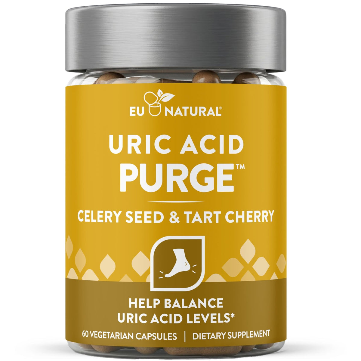 Eu Natural Purge Uric Acid Flush - Eat & Drink What You Want - Uric Acid Support for Joints & Mobility with Celery Seed - FENGGESTORE20