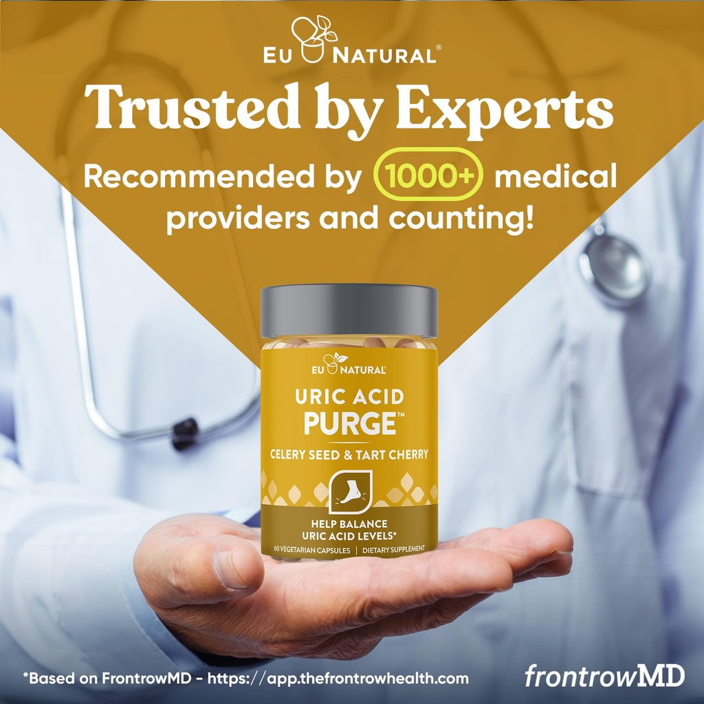 Eu Natural Purge Uric Acid Flush - Eat & Drink What You Want - Uric Acid Support for Joints & Mobility with Celery Seed - FENGGESTORE20