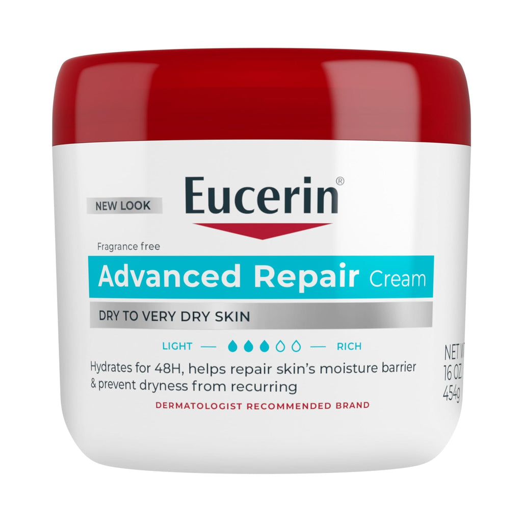 Eucerin Advanced Repair Body Cream for Very Dry Skin, Fragrance Free Daily Body Moisturizer, 16 Oz Jar - FENGGESTORE20