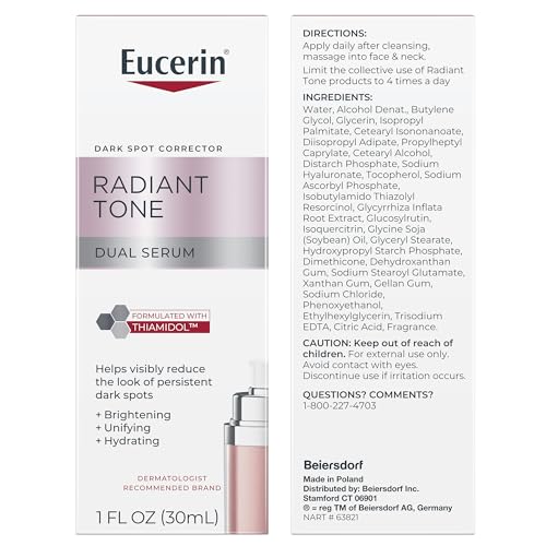 Eucerin Radiant Tone Dual Serum Dark Spot Corrector, Dark Spot Serum with Thiamidol - FENGGESTORE20
