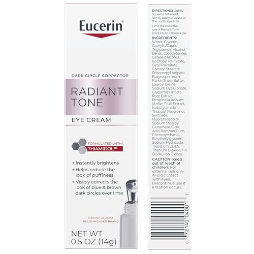 Eucerin Radiant Tone Eye Cream Dark Circle Corrector, Eye Brightening Cream with Thiamidol and Hyaluronic Acid - FENGGESTORE20