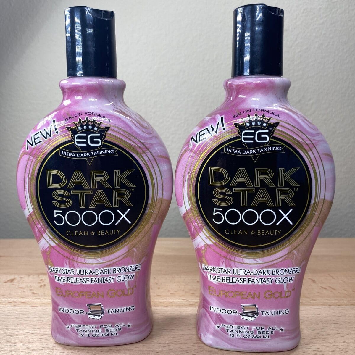 European Gold Dark Star 5000X Indoor Tanning Lotion for Tanning beds, 12 fl oz - FENGGESTORE20