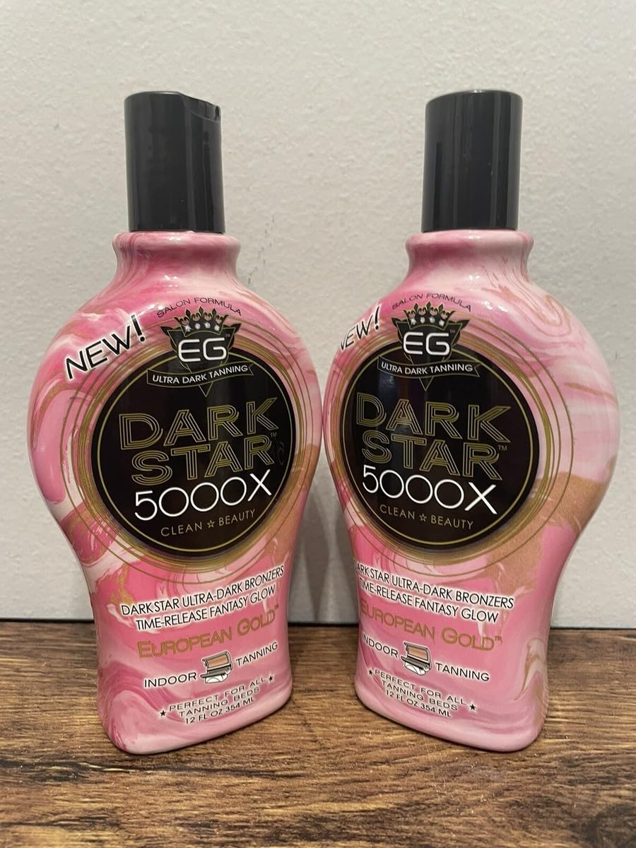 European Gold Dark Star 5000X Indoor Tanning Lotion for Tanning beds, 12 fl oz - FENGGESTORE20