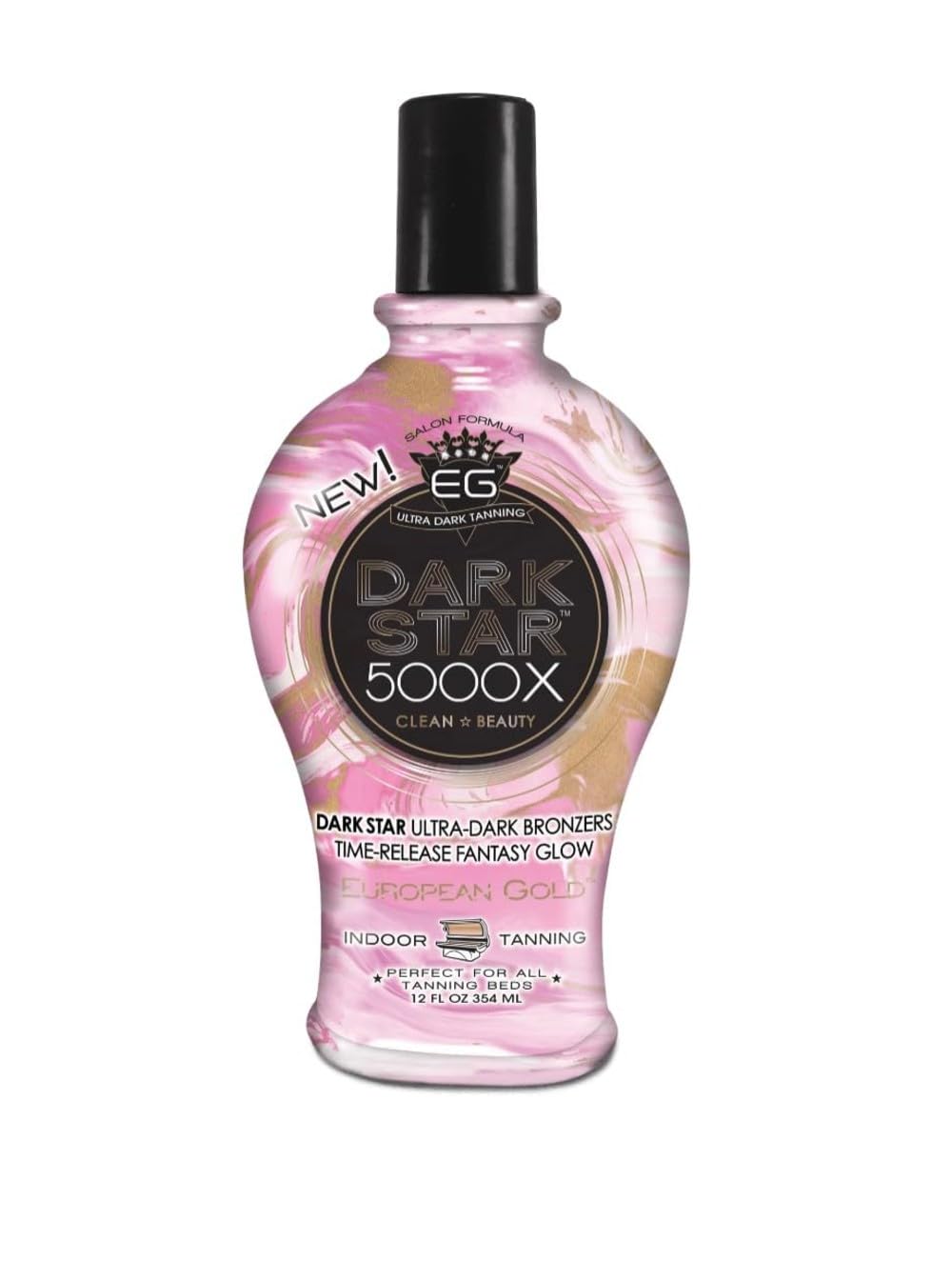 European Gold Dark Star 5000X Indoor Tanning Lotion for Tanning beds, 12 fl oz - FENGGESTORE20