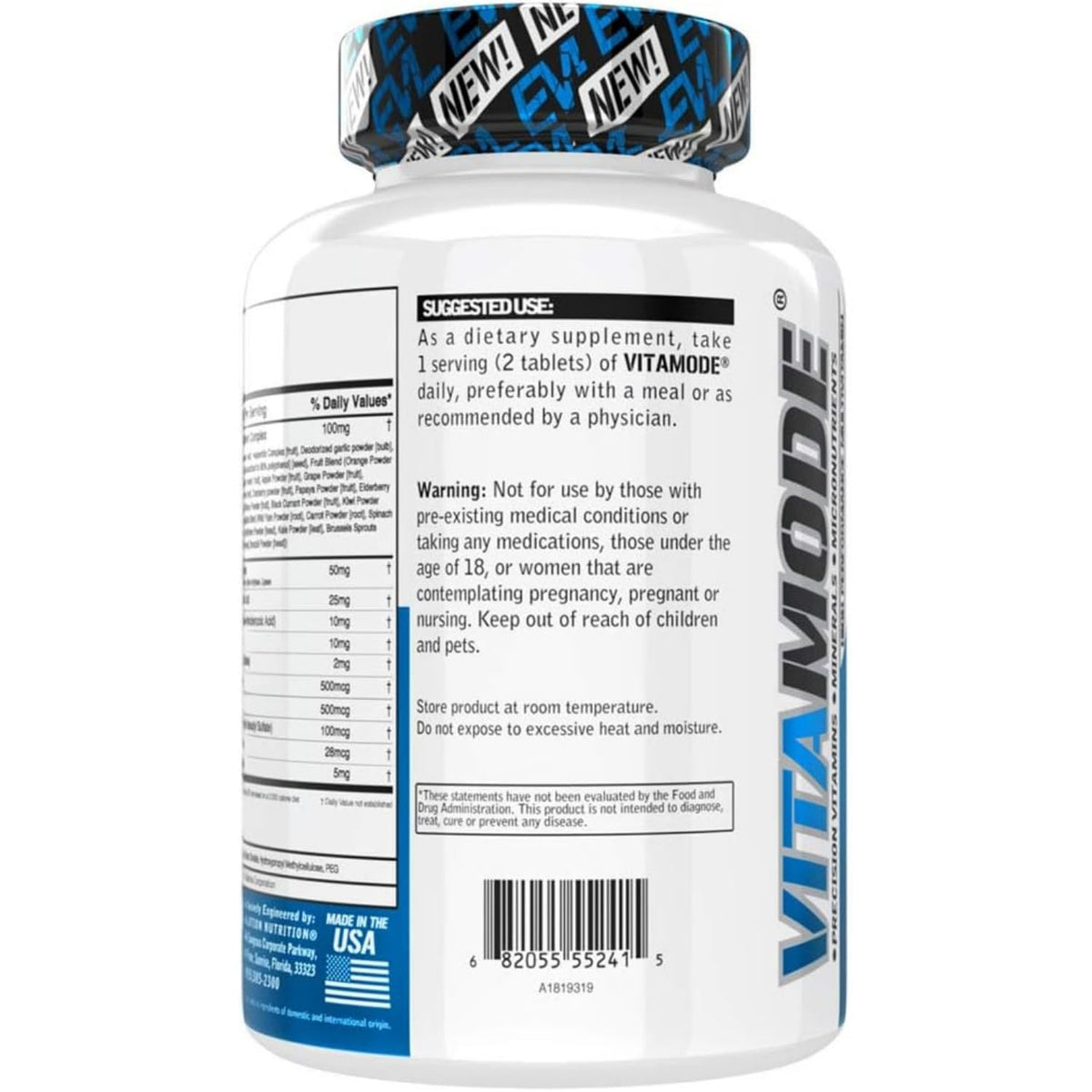 EVL Advanced Daily Multivitamin - Men's Multivitamin with Essential Minerals Phytonutrient Complex and VitaMode Active Mens Vitamins for Energy - FENGGESTORE20