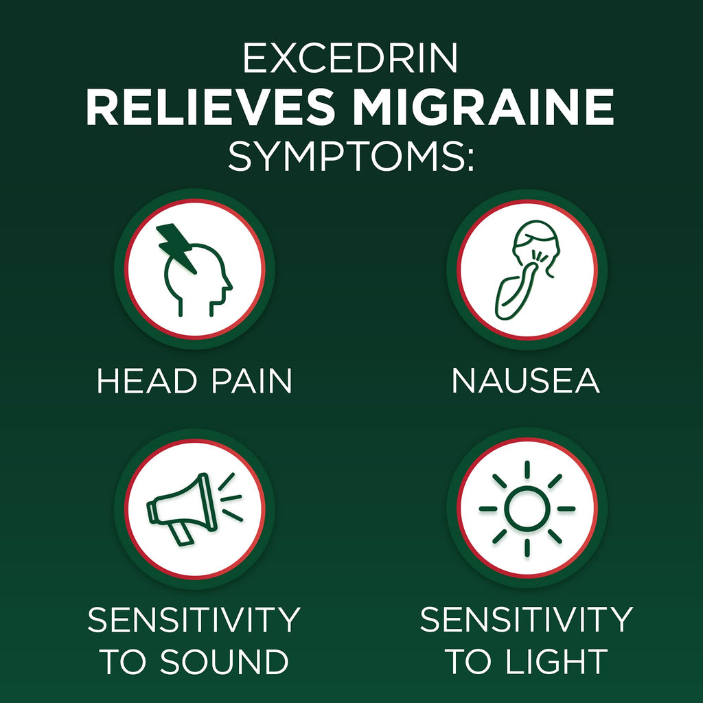 Excedrin Migraine Relief Caplets to Alleviate Migraine Symptoms - 200 Count - FENGGESTORE20