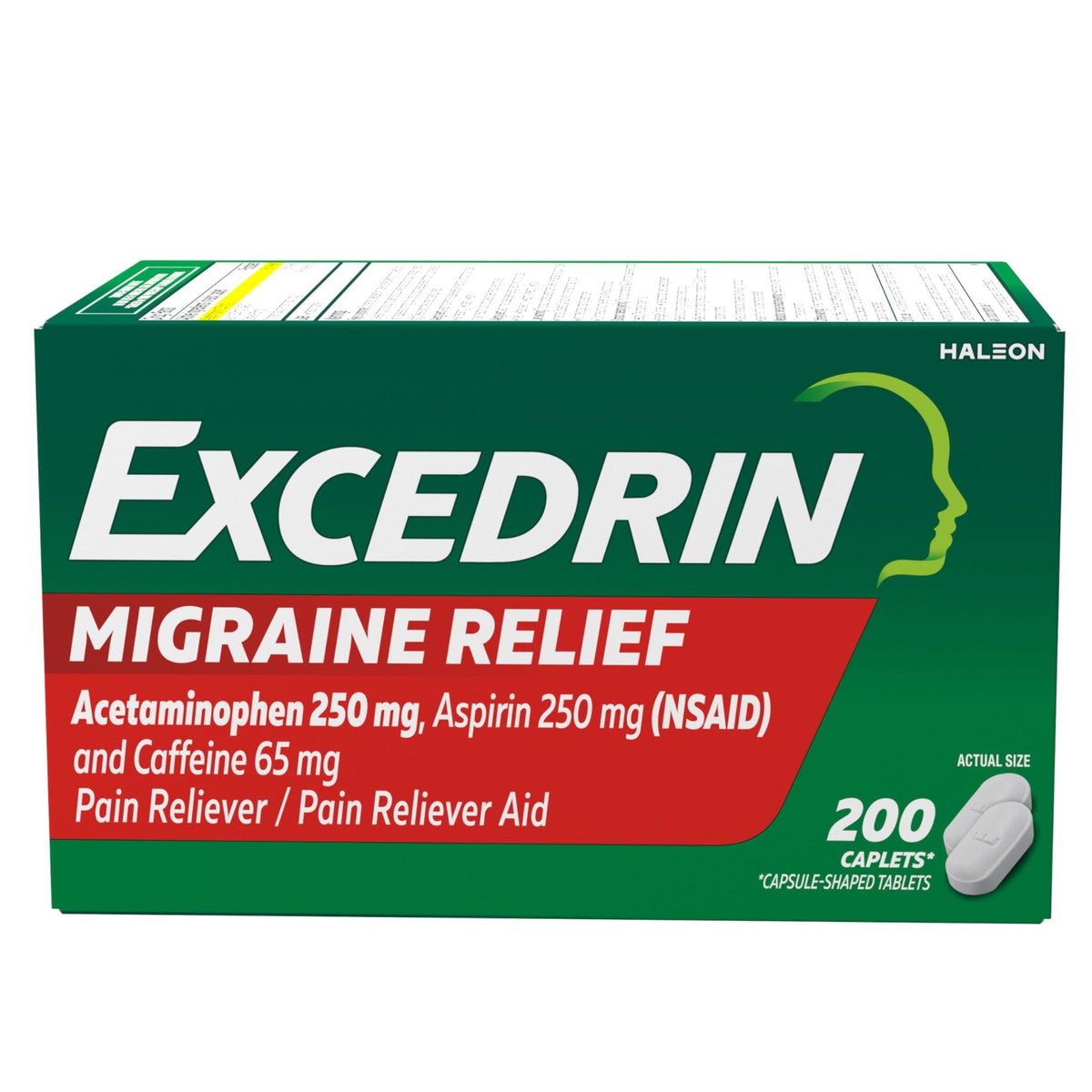 Excedrin Migraine Relief Caplets to Alleviate Migraine Symptoms - 200 Count - FENGGESTORE20