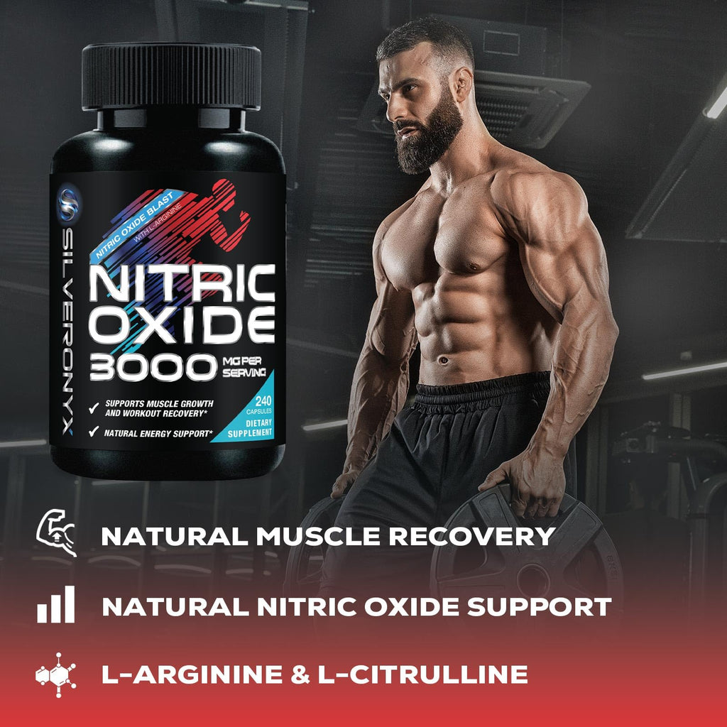 Extra Strength Nitric Oxide Booster - 3X Strength L-Arginine AKG & Citrulline Malate - Men & Women Premium Pre Workout Nitric Booster - Natural Energy & Muscle Support - FENGGESTORE20