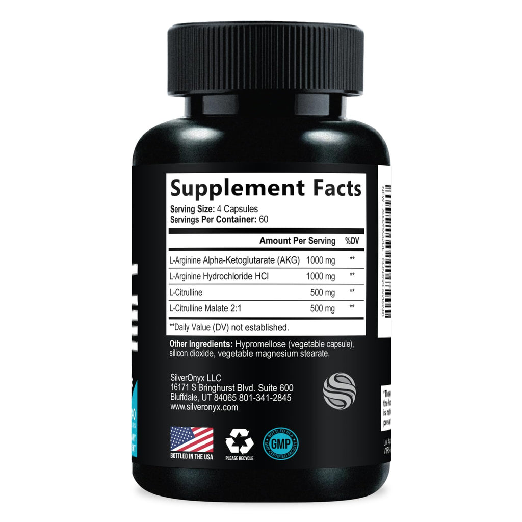 Extra Strength Nitric Oxide Booster - 3X Strength L-Arginine AKG & Citrulline Malate - Men & Women Premium Pre Workout Nitric Booster - Natural Energy & Muscle Support - FENGGESTORE20