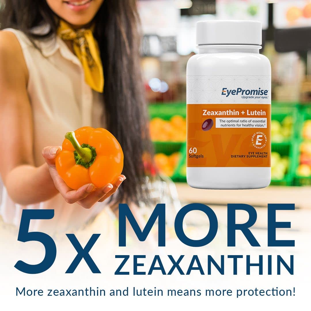 EyePromise Zeaxanthin + Lutein Eye Vitamin - 60 Softgels Capsules Made with Natural Ingredients for Diets Including Gluten Free and Vegetarian - FENGGESTORE20