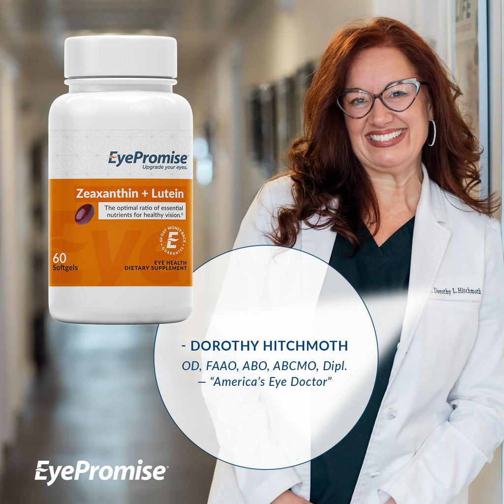 EyePromise Zeaxanthin + Lutein Eye Vitamin - 60 Softgels Capsules Made with Natural Ingredients for Diets Including Gluten Free and Vegetarian - FENGGESTORE20