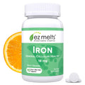 EZ Melts Iron - Supplement for Daily Energy & Iron Support - with Vitamin C - No Artificial Flavors - Non-GMO & Vegan - Zesty Orange - FENGGESTORE20