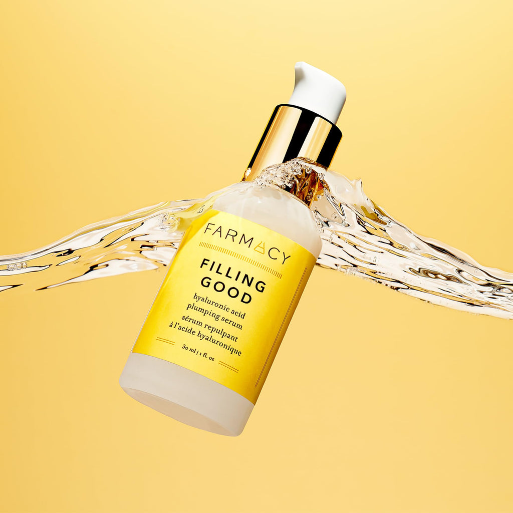 Farmacy Hyaluronic Acid Serum for Face - Filling Good Face Serum with Vegan Collagen Peptides - Helps Smooth Fine Lines + Wrinkles - FENGGESTORE20
