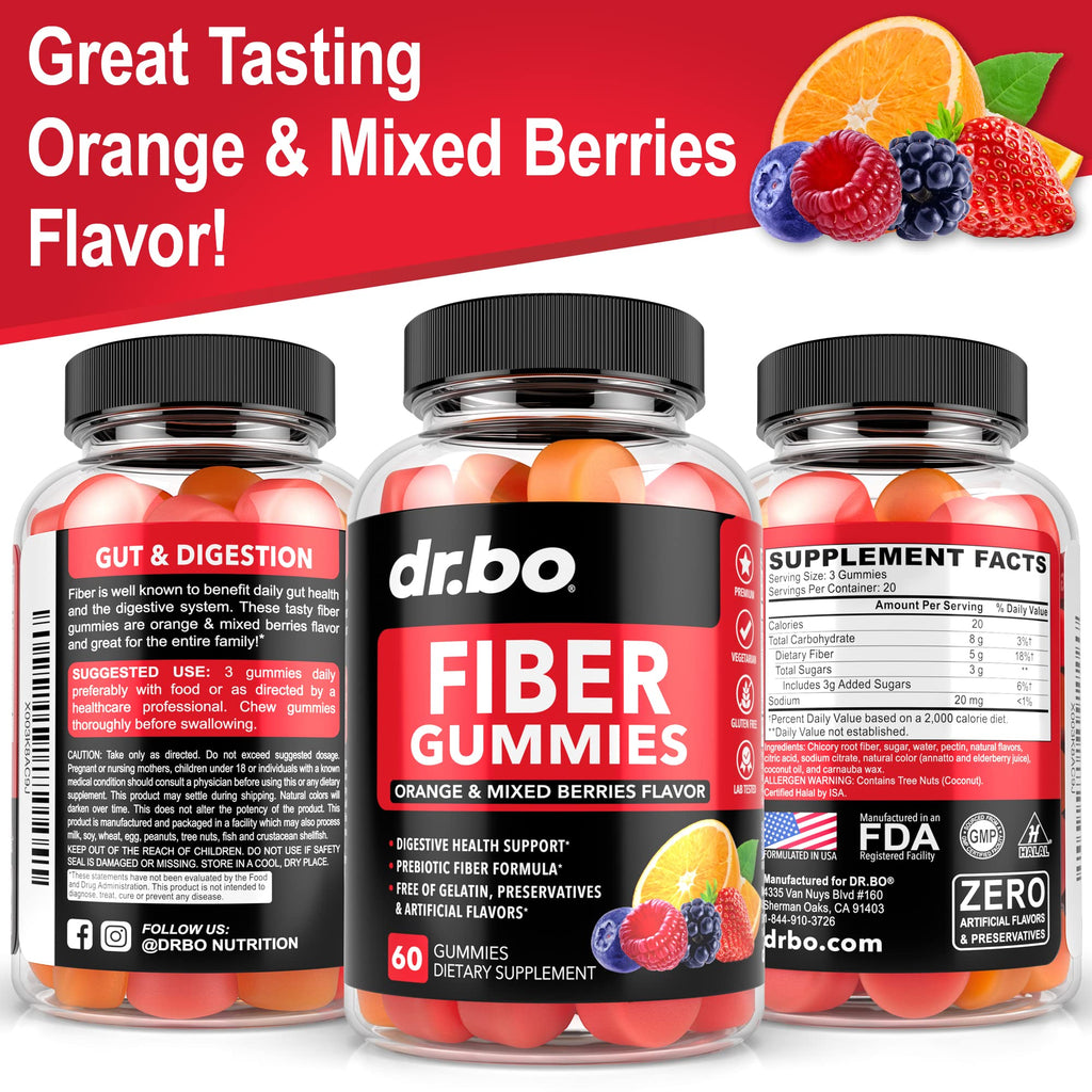 Fiber Gummies for Adults & Kids - Tasty Gummy Prebiotic Fiber Supplement, Max Digestive - FENGGESTORE20