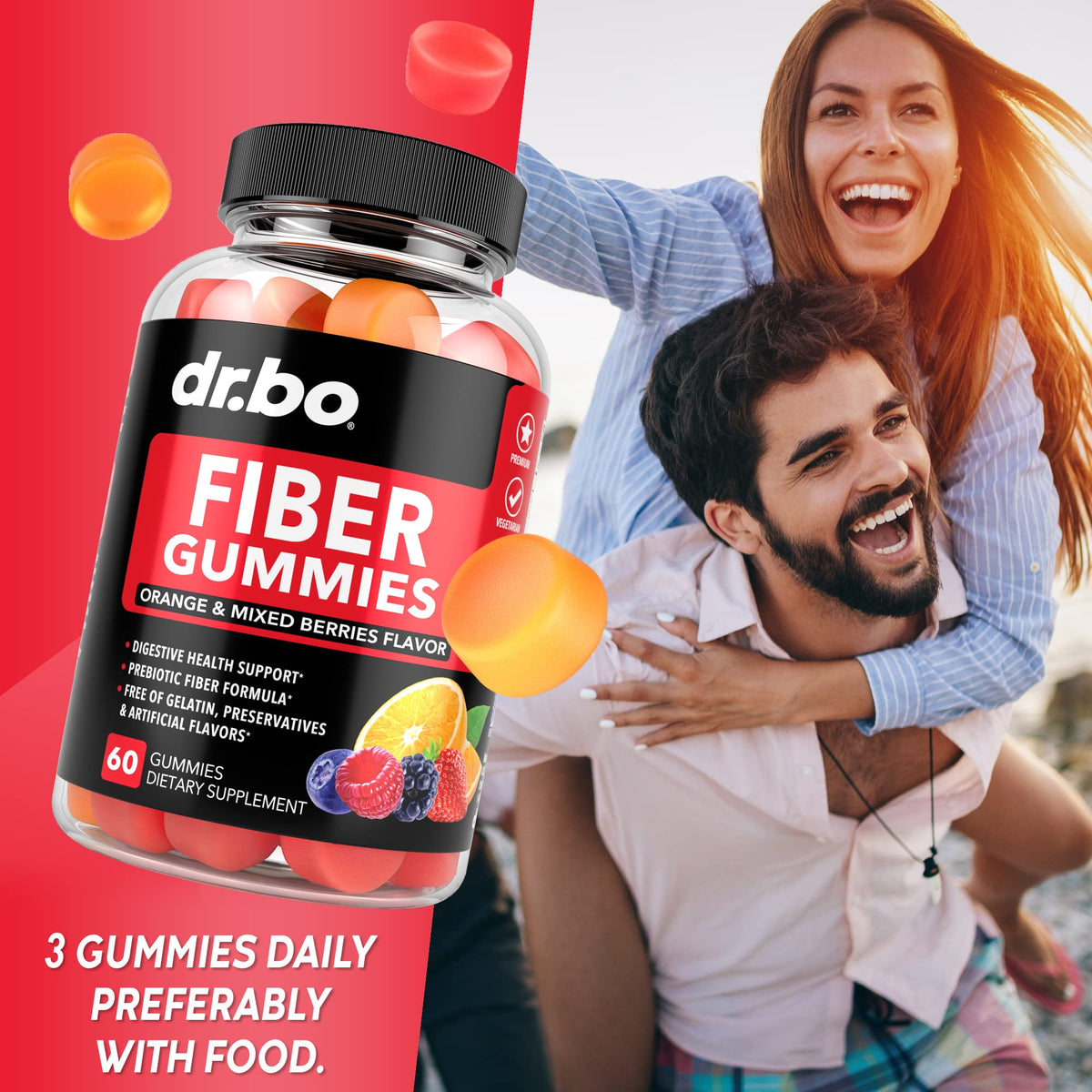 Fiber Gummies for Adults & Kids - Tasty Gummy Prebiotic Fiber Supplement, Max Digestive - FENGGESTORE20