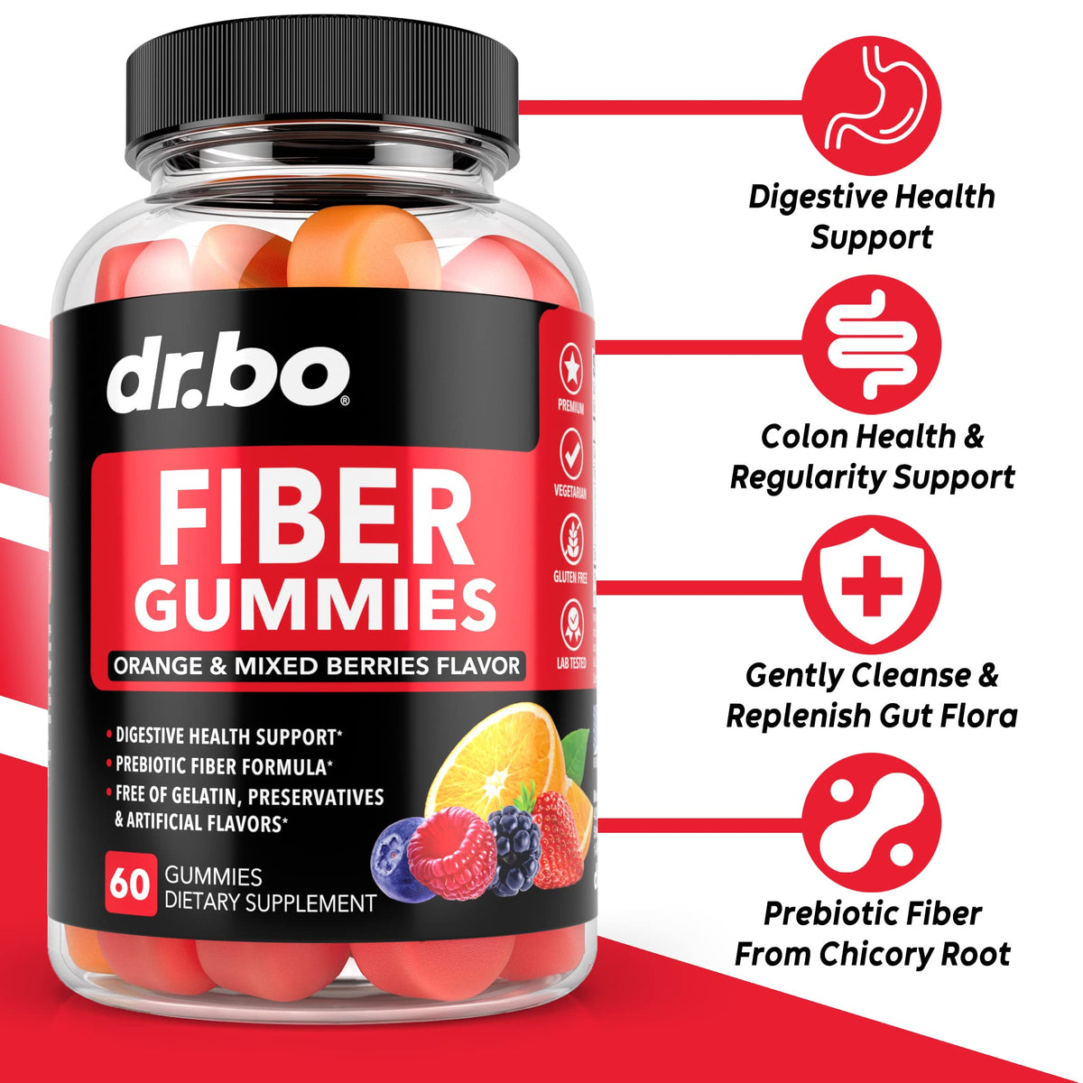 Fiber Gummies for Adults & Kids - Tasty Gummy Prebiotic Fiber Supplement, Max Digestive - FENGGESTORE20