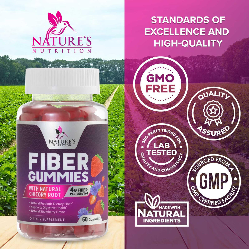 Fiber Gummies for Adults - Soluble Fiber 4g Per Serving - Plant-Based Prebiotic Fiber Supplement for Digestive Health, Gut Health, & Regularity Support - Vegan Gummy - FENGGESTORE20
