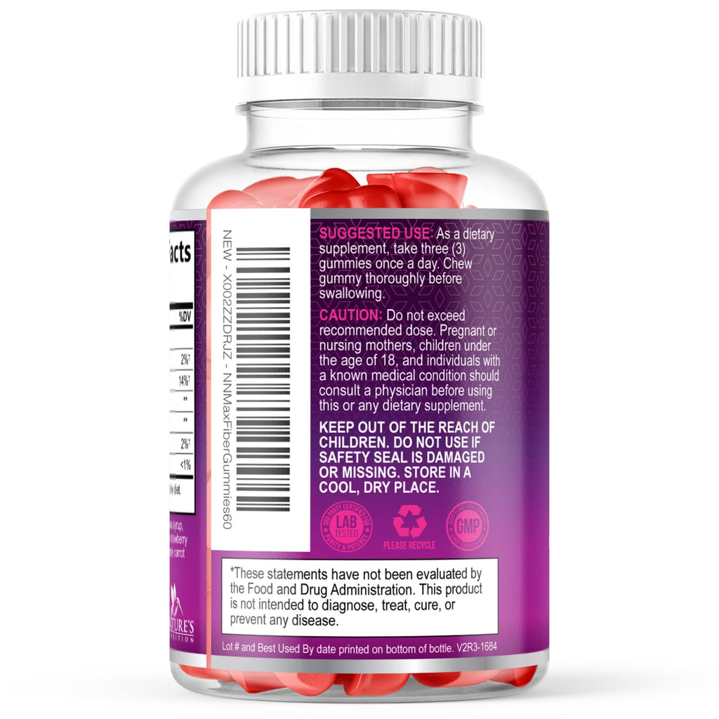 Fiber Gummies for Adults - Soluble Fiber 4g Per Serving - Plant-Based Prebiotic Fiber Supplement for Digestive Health, Gut Health, & Regularity Support - Vegan Gummy - FENGGESTORE20