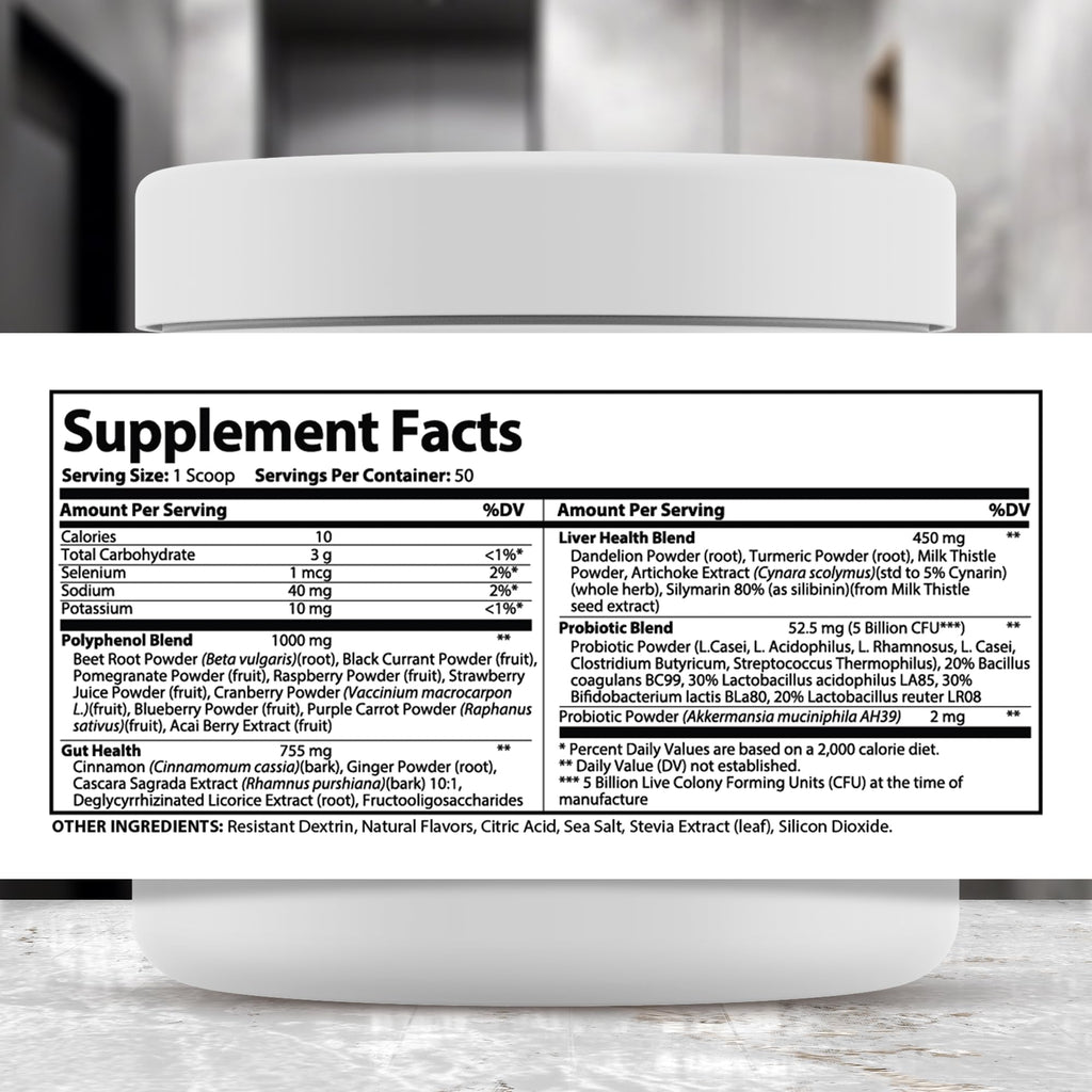 Finessa Digestive Probiotic Drink - 2in1 Digestive Health, Liver Cleanse Detox & Repair | Constipation, Gas and Bloating Relief | Gut Health Blend with Prebiotics & Probiotics - FENGGESTORE20