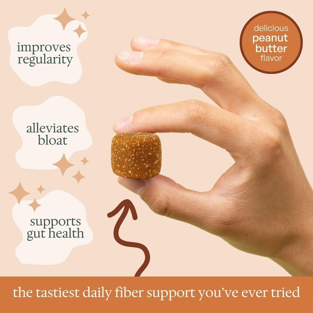 Fiome Fiber Bites - 5g Daily Fiber Supplement - Supports Regularity, Digestion and Gut Health - All Natural Ingredients, 30 Servings, Peanut Butter Flavor - FENGGESTORE20