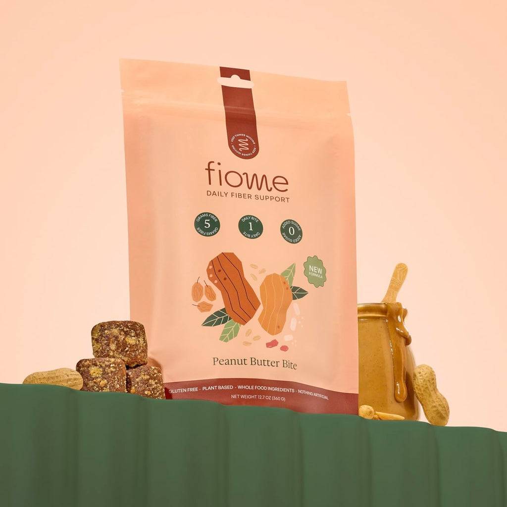 Fiome Fiber Bites - 5g Daily Fiber Supplement - Supports Regularity, Digestion and Gut Health - All Natural Ingredients, 30 Servings, Peanut Butter Flavor - FENGGESTORE20