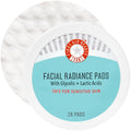 First Aid Beauty - Facial Radiance Pads with Glycolic & Lactic Acids, Daily Exfoliating Pads with AHA, Visibly Smaller Pores, Help Tone & Brighten Skin, One-Step Makeup Prep, Compostable, 28 - FENGGESTORE20