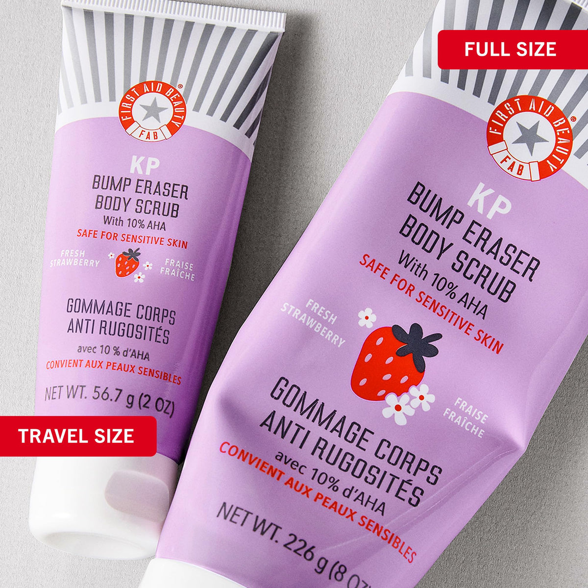 First Aid Beauty - KP Bump Eraser Body Scrub with 10% AHA, Keratosis Pilaris Exfoliator with Glycolic and Lactic acids, Helps Reduce Chicken Skin Bumps - FENGGESTORE20