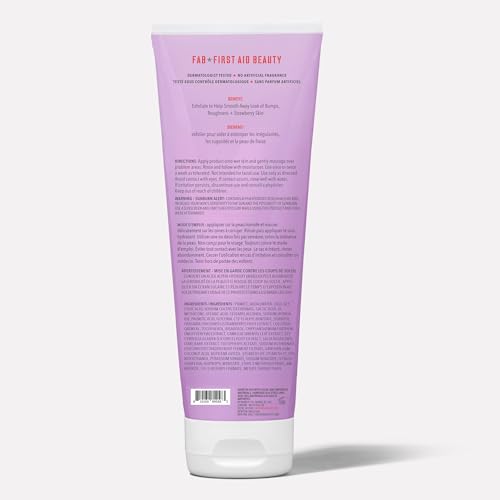 First Aid Beauty - KP Bump Eraser Body Scrub with 10% AHA, Keratosis Pilaris Exfoliator with Glycolic and Lactic acids, Helps Reduce Chicken Skin Bumps - FENGGESTORE20