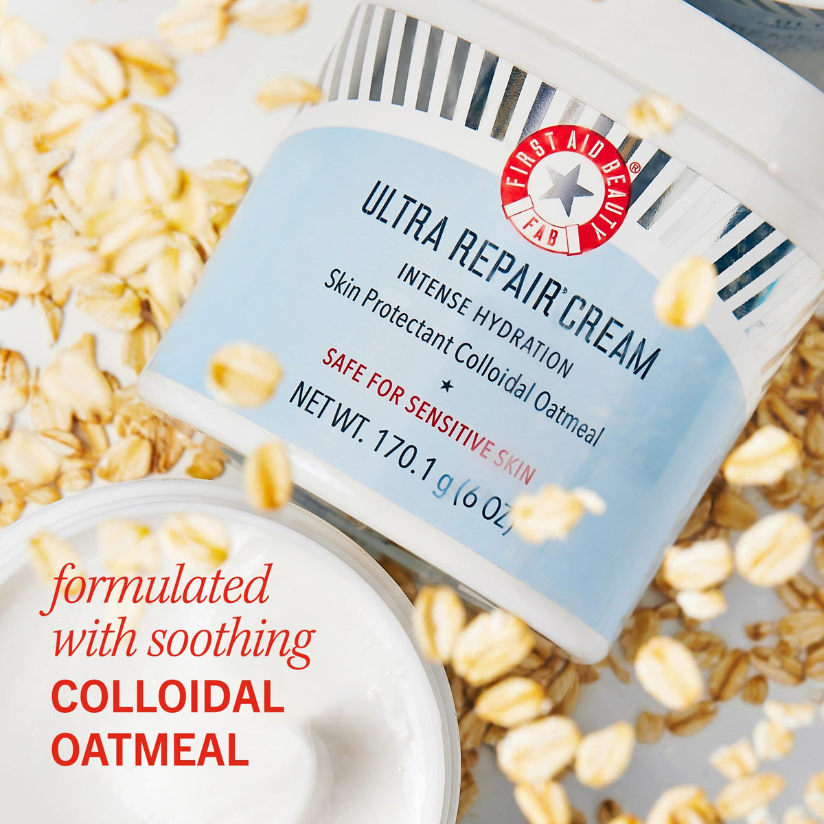 First Aid Beauty - Ultra Repair Cream, Intense Hydration Whipped Colloidal Oatmeal, Clinically Proven to Strengthen Skin Barrier in 7 Days - FENGGESTORE20