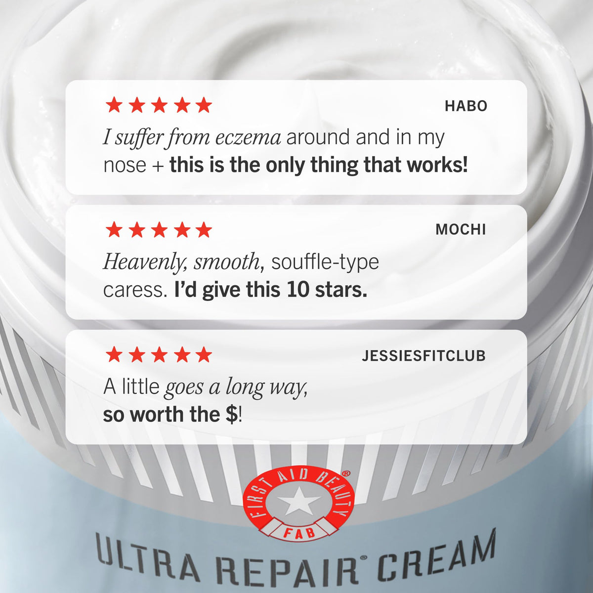 First Aid Beauty - Ultra Repair Cream, Intense Hydration Whipped Colloidal Oatmeal, Clinically Proven to Strengthen Skin Barrier in 7 Days - FENGGESTORE20