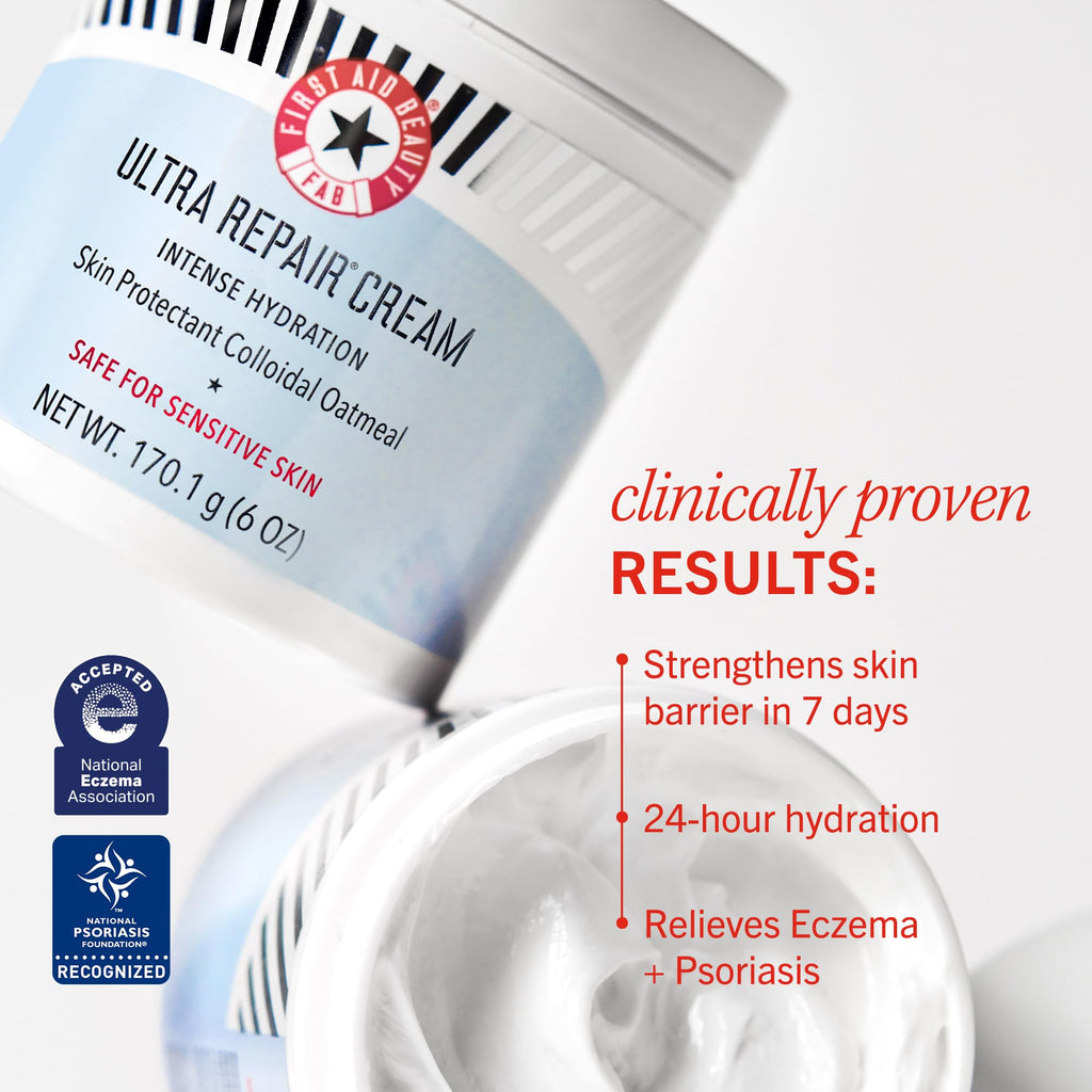 First Aid Beauty - Ultra Repair Cream, Intense Hydration Whipped Colloidal Oatmeal, Clinically Proven to Strengthen Skin Barrier in 7 Days - FENGGESTORE20