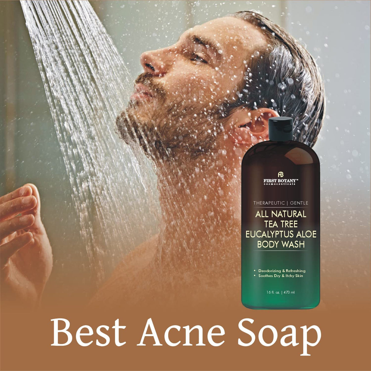 First Botany, ALL Natural Body Wash - Fights Body Odor, Athlete's Foot, Jock Itch, Nail Issues, Dandruff, Acne, Eczema - FENGGESTORE20