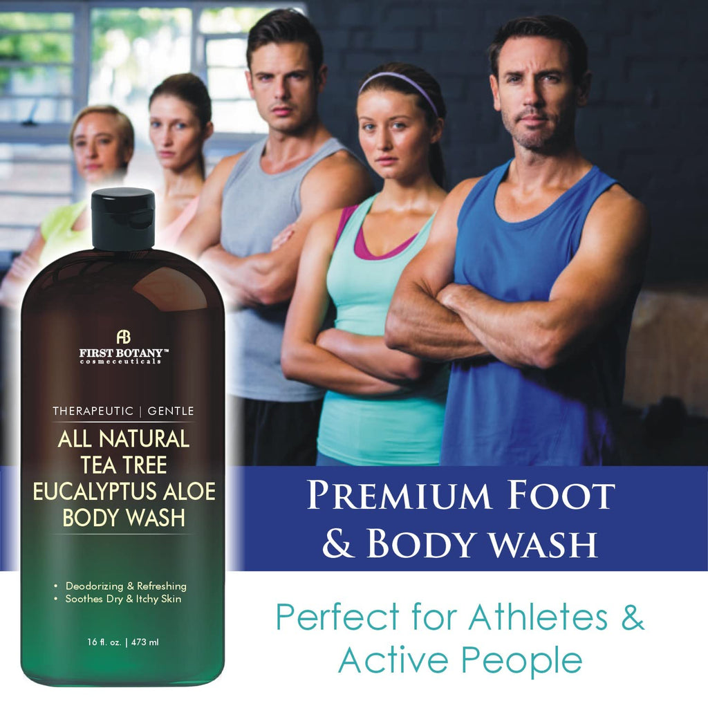 First Botany, ALL Natural Body Wash - Fights Body Odor, Athlete's Foot, Jock Itch, Nail Issues, Dandruff, Acne, Eczema - FENGGESTORE20