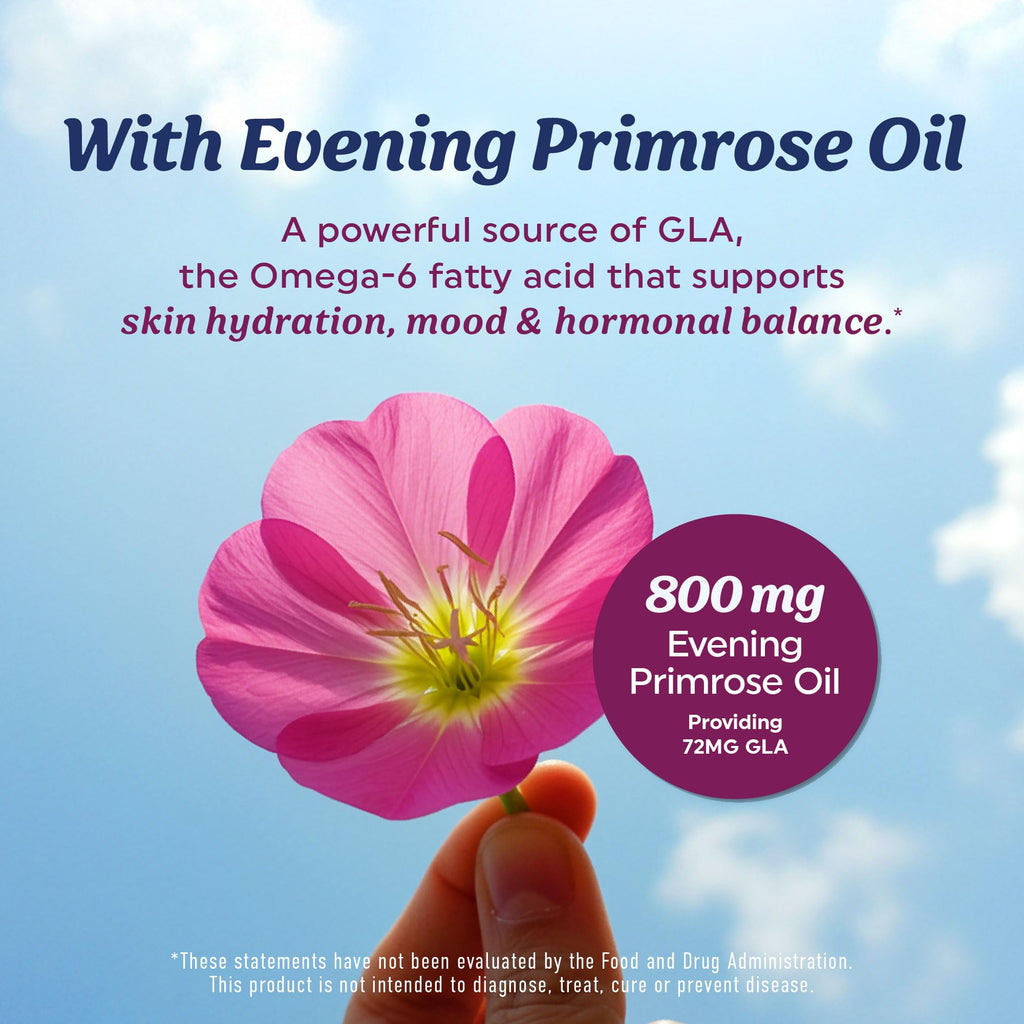 Fish Oil Omega 3 Supplements for Women | DHA + EPA | Heart Health, Hormone Balance, Skin & Wellness Support | 600MG Omega3 + 800MG Evening Primrose Oil - FENGGESTORE20