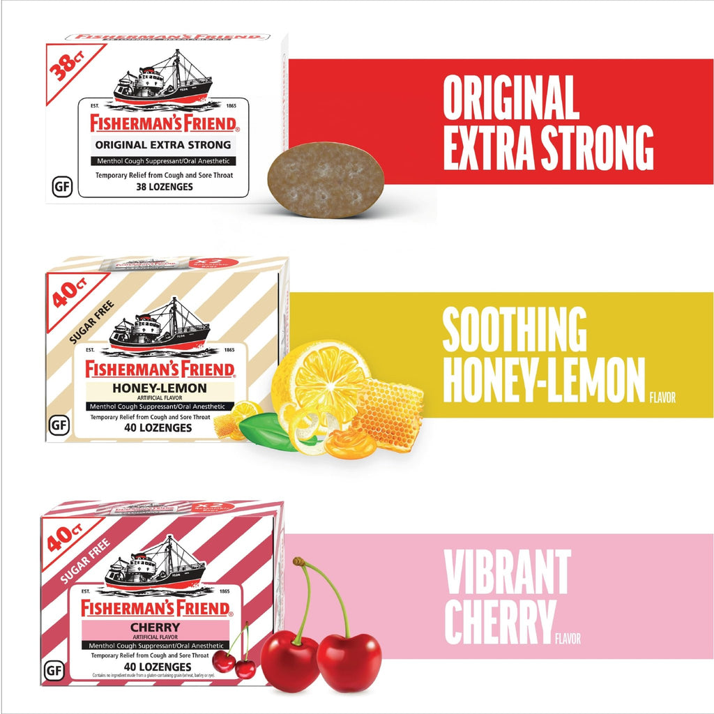 Fisherman's Friend Original Extra Strong Cough Lozenges (38 Drops x 6-Pack), 10mg Natural Menthol, Cooling Relief from Sore Throat, Persistent Cough & Everyday Irritation, Vegan & Gluten-Free - FENGGESTORE20