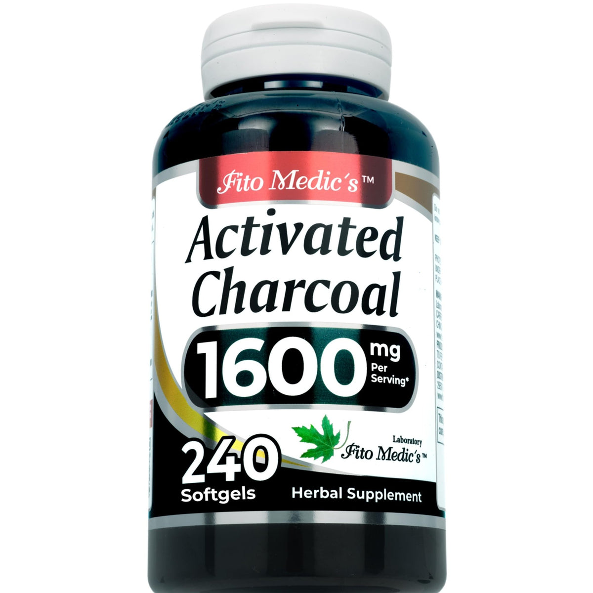 FITO MEDIC'S Lab | Activated Charcoal | 240 caps | Activated Charcoal Pills - FENGGESTORE20