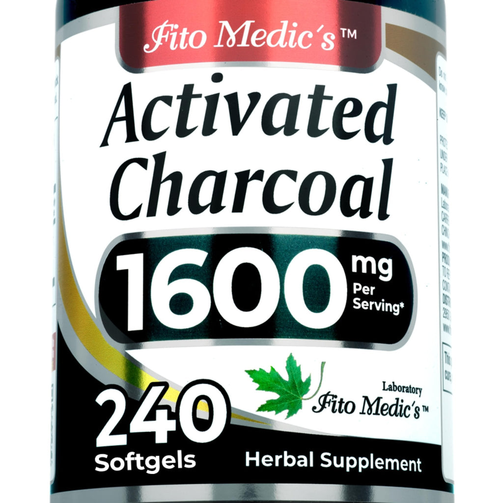 FITO MEDIC'S Lab | Activated Charcoal | 240 caps | Activated Charcoal Pills - FENGGESTORE20