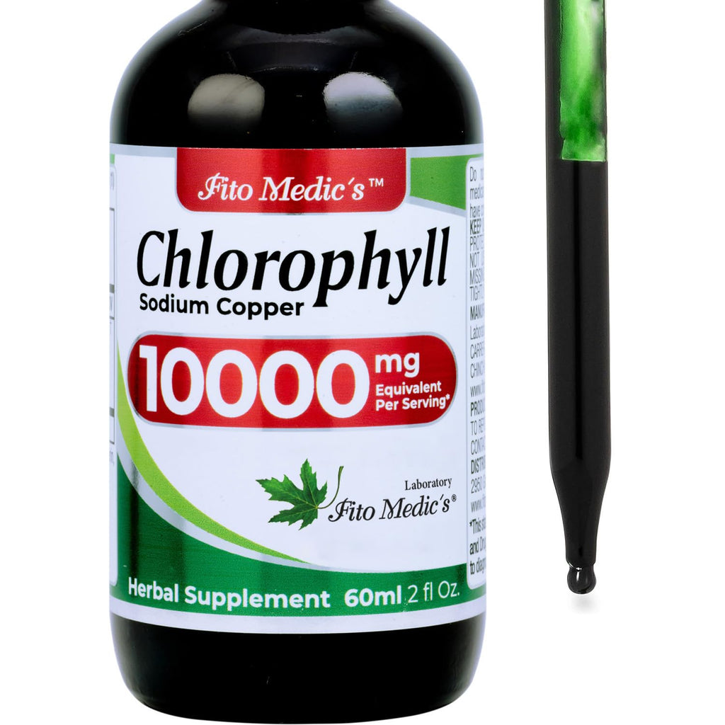FITO MEDIC'S Lab | Liquid Chlorophyll | Chlorophyll Liquid Drops | 50 mg 200:1 Ratio Extract per Serving. - FENGGESTORE20