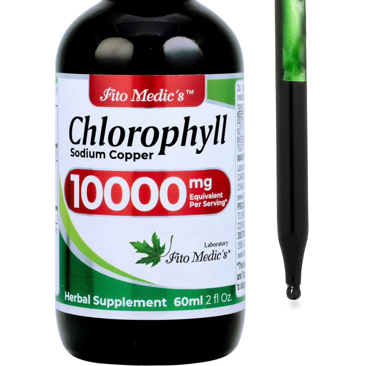 FITO MEDIC'S Lab | Liquid Chlorophyll | Chlorophyll Liquid Drops | 50 mg 200:1 Ratio Extract per Serving. - FENGGESTORE20
