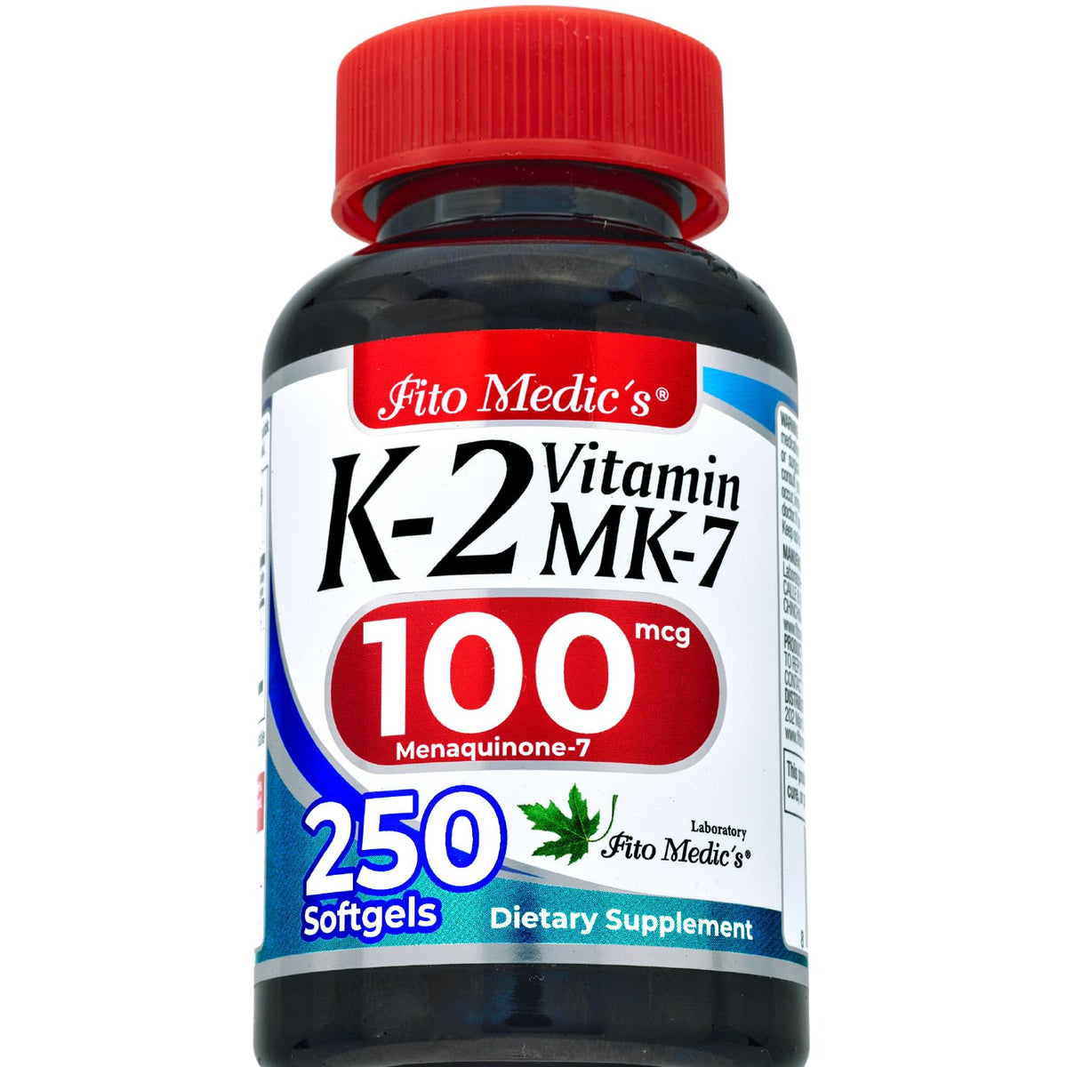 FITO MEDIC'S Lab | Vitamin k2 | k2 Vitamin Supplement | Vitamin k | 250 softgels | 100 mcg | - FENGGESTORE20