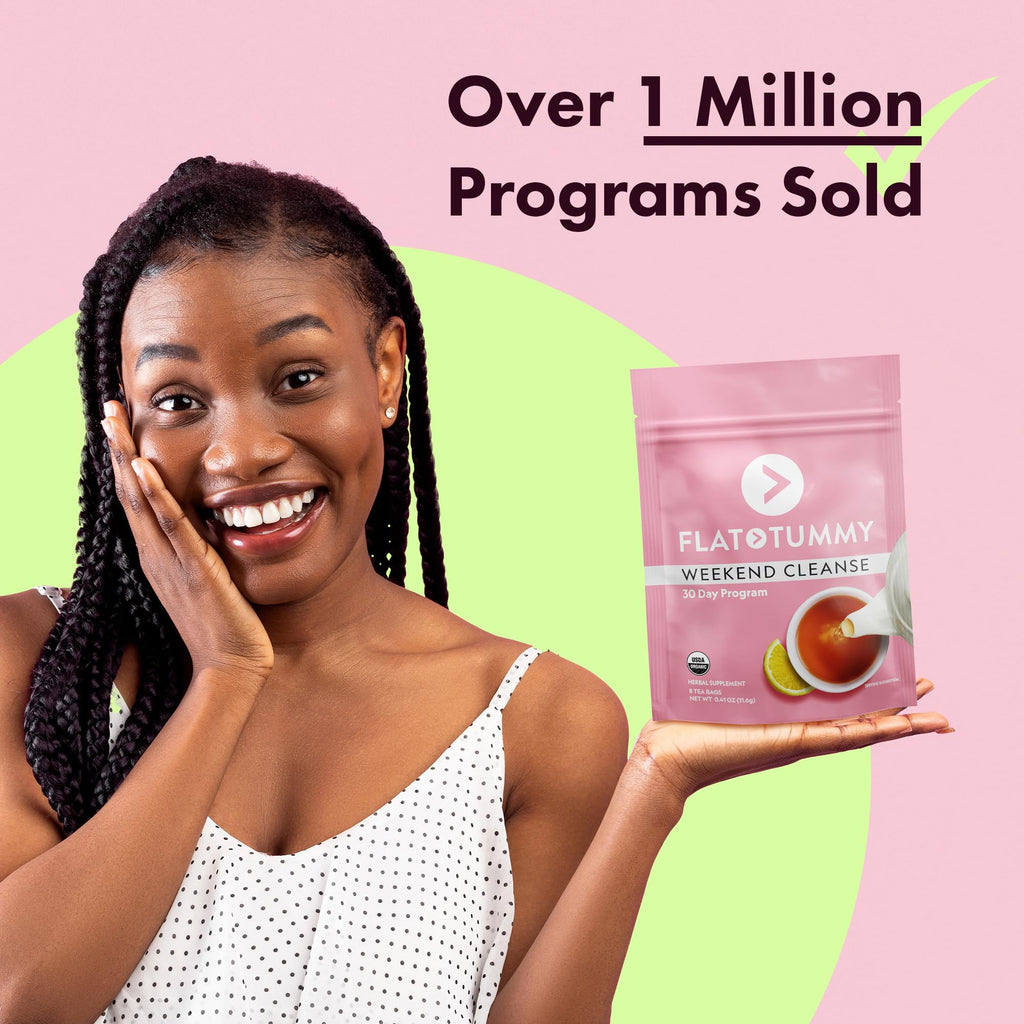 Flat Tummy Weekend Cleanse Tea - 30 Day Program - All Natural Colon Cleanse w/Senna and Dandelion Root, Provides Bloating Relief for Women - FENGGESTORE20