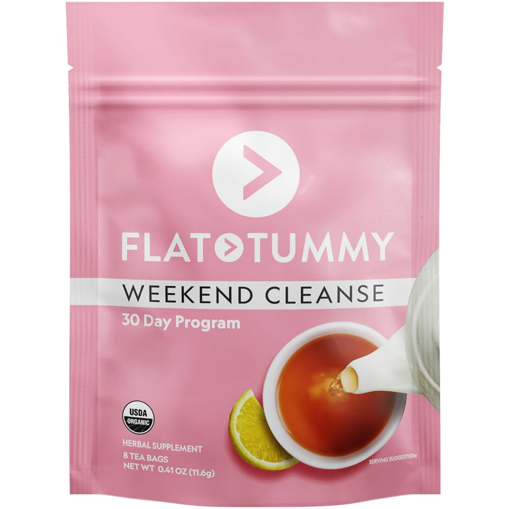 Flat Tummy Weekend Cleanse Tea - 30 Day Program - All Natural Colon Cleanse w/Senna and Dandelion Root, Provides Bloating Relief for Women - FENGGESTORE20