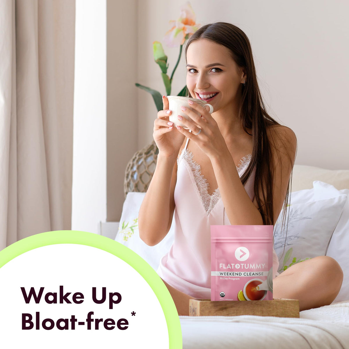 Flat Tummy Weekend Cleanse Tea - 30 Day Program - All Natural Colon Cleanse w/Senna and Dandelion Root, Provides Bloating Relief for Women - FENGGESTORE20
