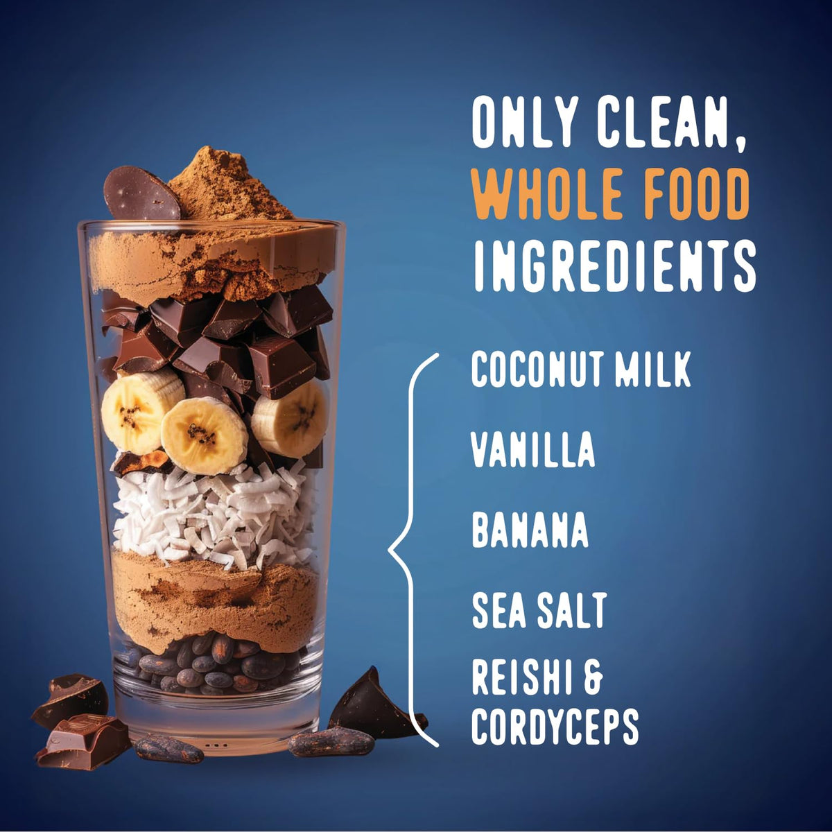FlavCity Chocolate All in One Protein Shake Powder - On the Go Meal Alternative + Collagen Peptides, Reishi & Cordyceps - Focus, Skin, Hair & Joint Support - FENGGESTORE20