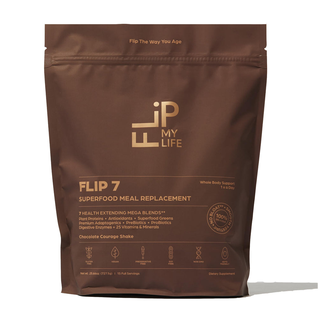 Flip My Life, Flip 7 Natural SuperFood, Plant-Based Protein, Complete Meal Replacement to Support Healthy Gut, 7 Mega Nutrient Rich Blends - FENGGESTORE20