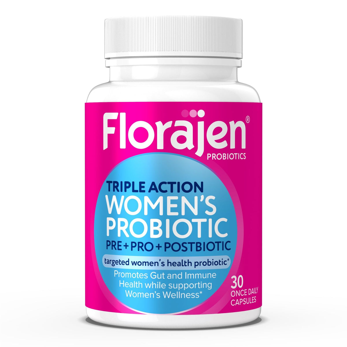 Florajen Women's Complete Triple-Action Prebiotic + Probiotic + Postbiotic for Digestive & Immune Support - Fast-Acting Relief from Constipation & Bloating - FENGGESTORE20